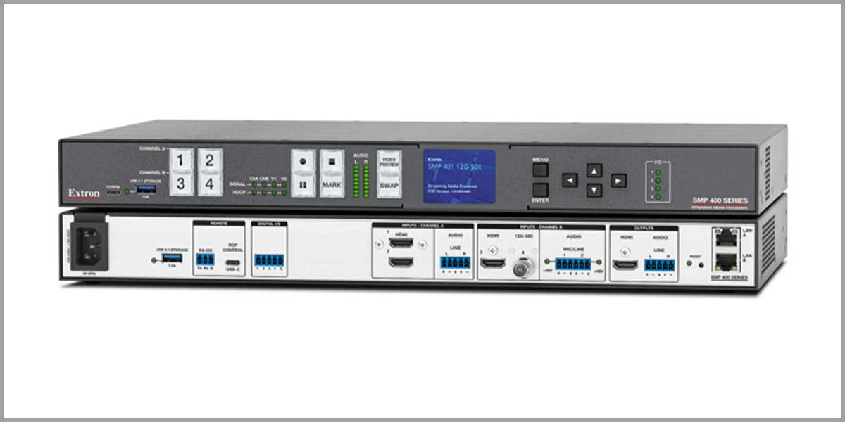 Extron Debuts and Ships SMP 401 4K Recording and Streaming Solution