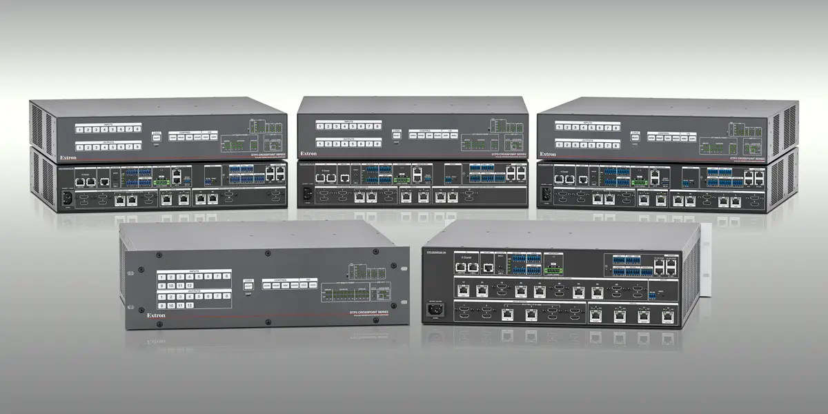 Extron Releases Full DTP3 CrossPoint Series of Configurable 4K/60 Matrix Switchers