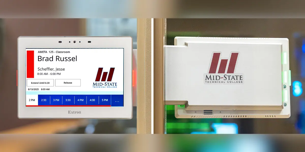 How Extron’s Room Scheduling Panels Help Mid-State Technical College Streamline Wayfinding