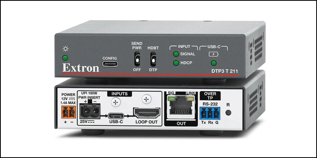 Extron Introduces DTP3 T 211 USB-C Transmitter With 100W Power Delivery