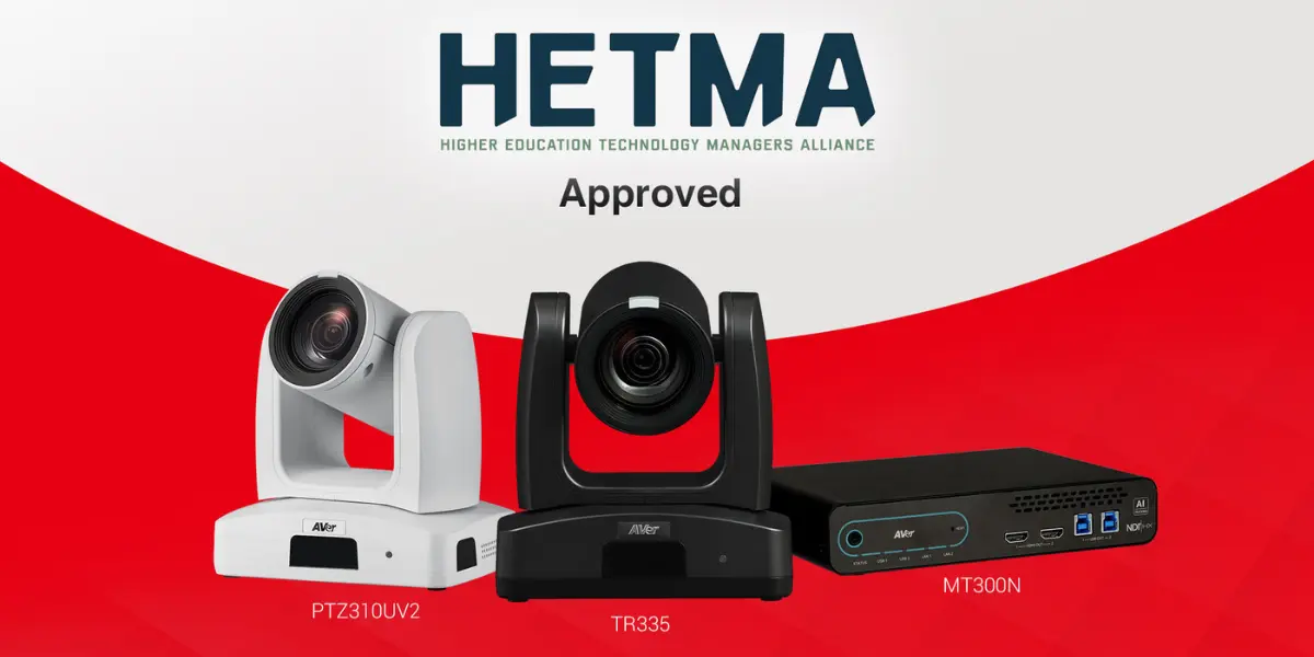 AVer Cameras and Tracking System Receive HETMA Approved Status