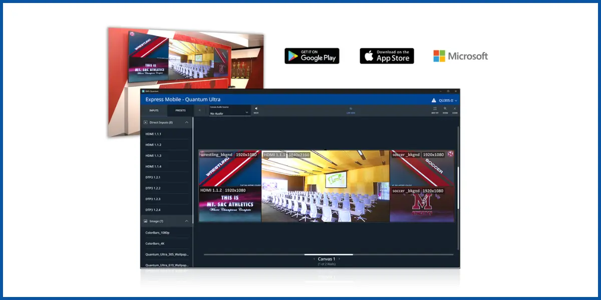 Extron Updates EMS Express Mobile Software for Quantum Ultra Videowall Systems