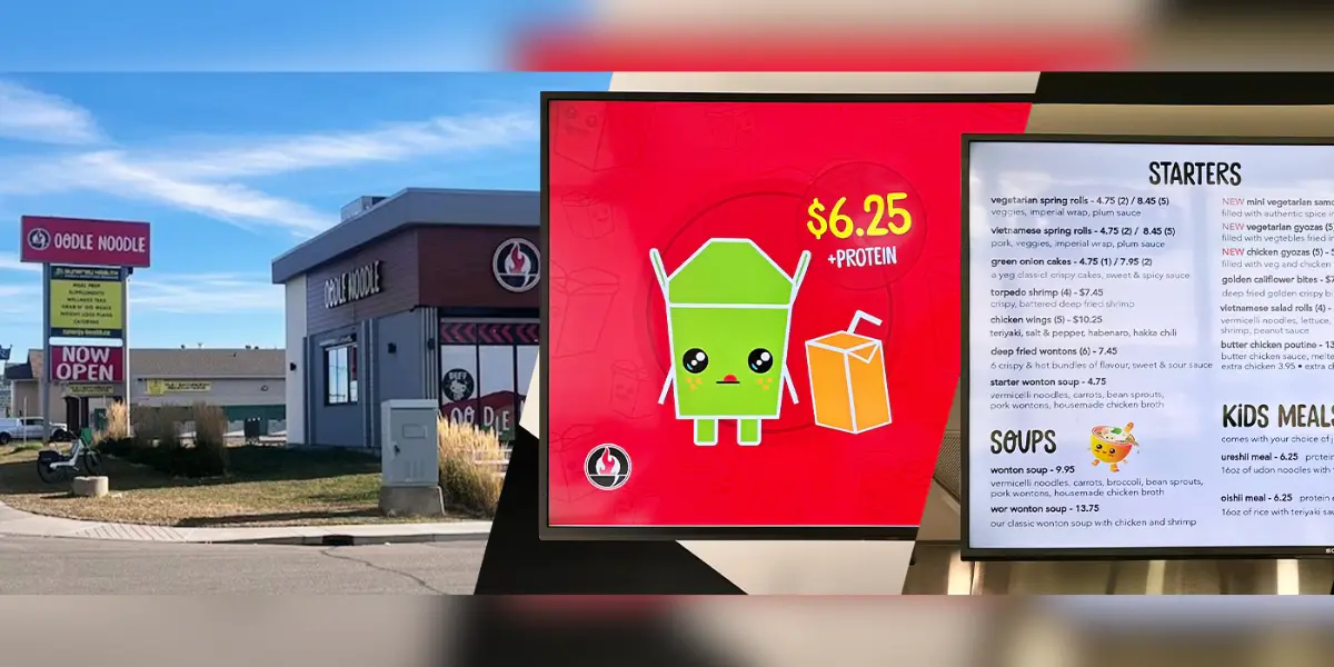 Oodle Noodle Adopts Sony’s BRAVIA Professional Displays to Elevate Menu Boards