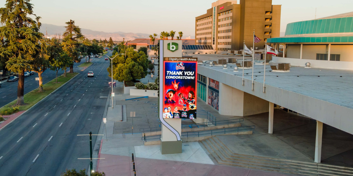 SNA Displays Adds New LED Pylon Outside Dignity Health Arena