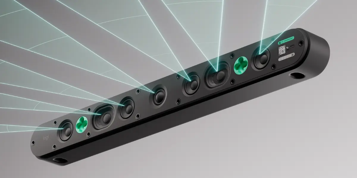 Logitech Introduces Rally Speaker 2 Pro and Max With Sound-Targeting Technology